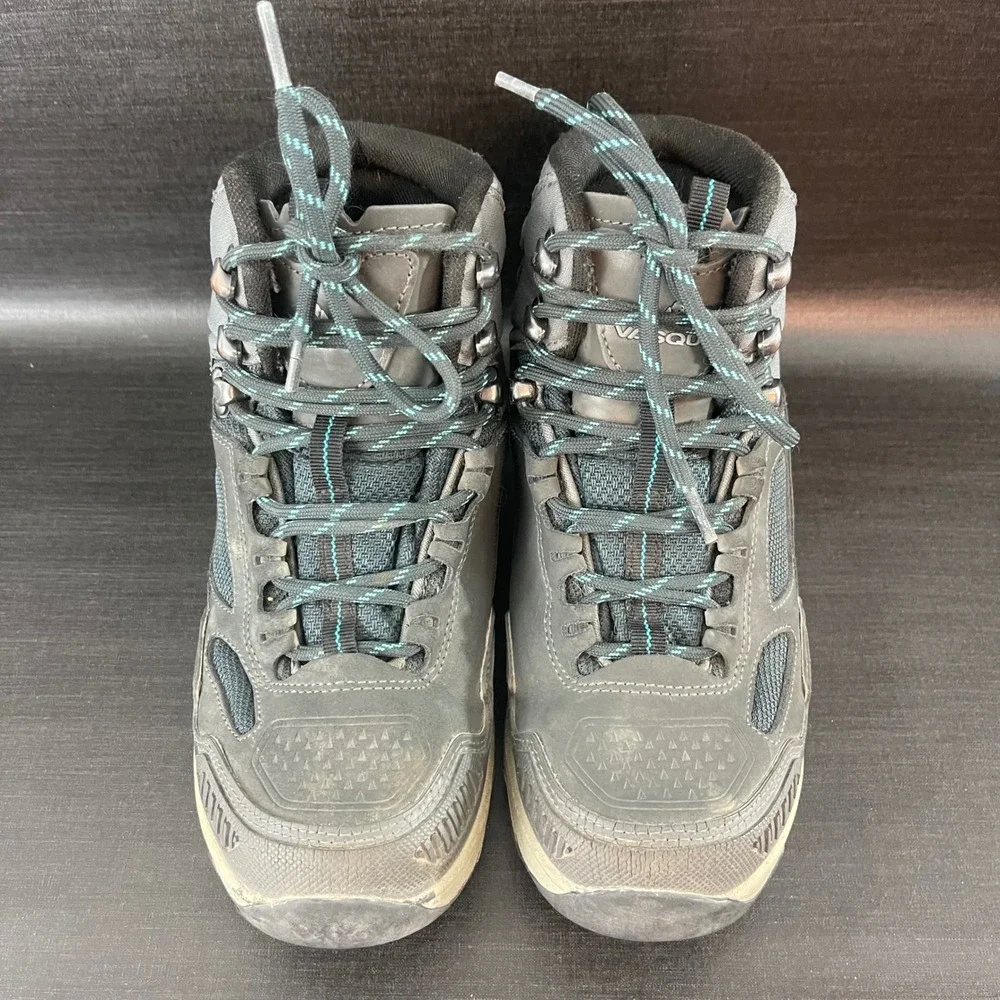 Vasque Breeze Kids Size 3 Grey Teal Waterproof Mid Top Outdoor‎ Boots Shoes